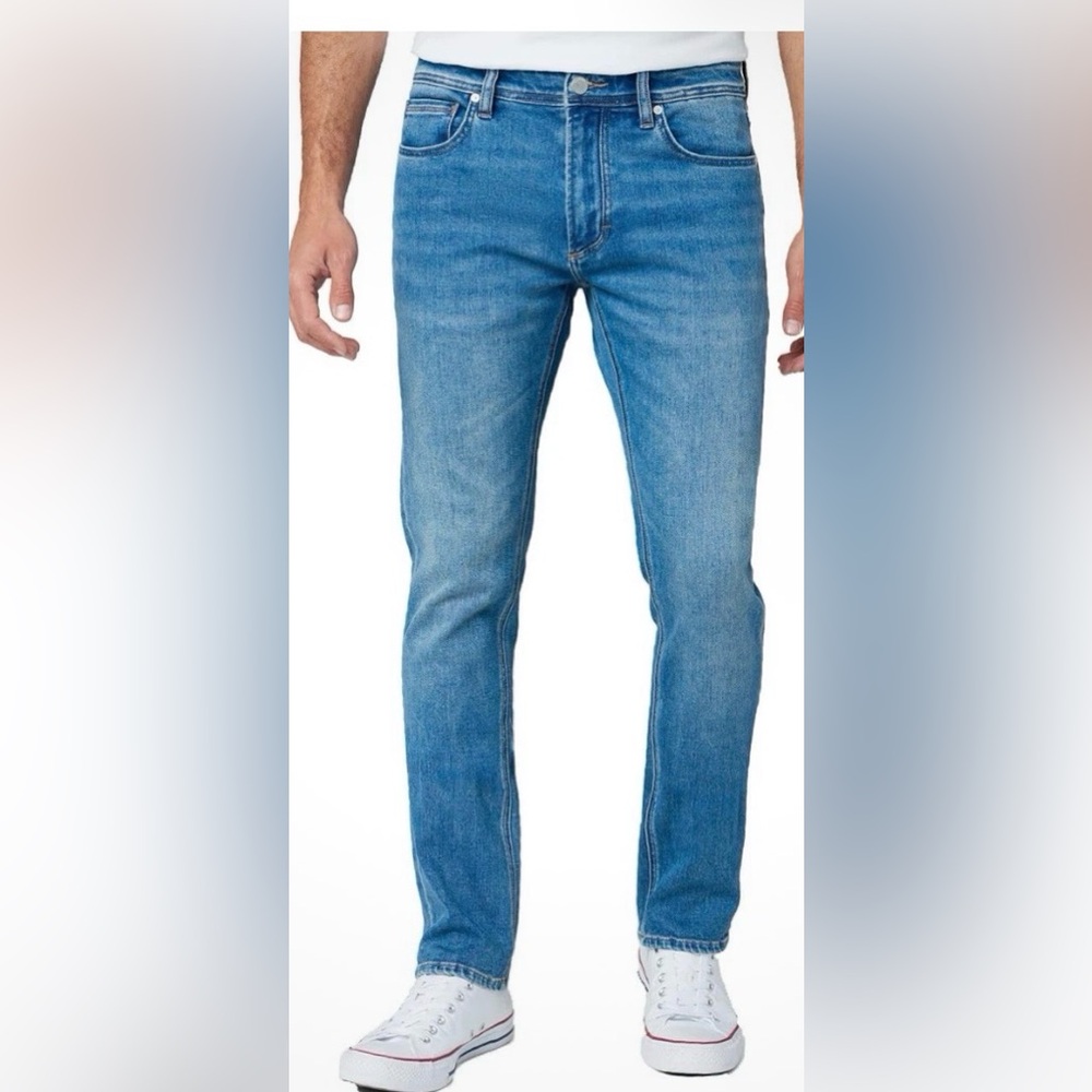 NWT Mens Blank NYC Wooster slim fit light-wash jeans with stretch 36x32 MSRP $98